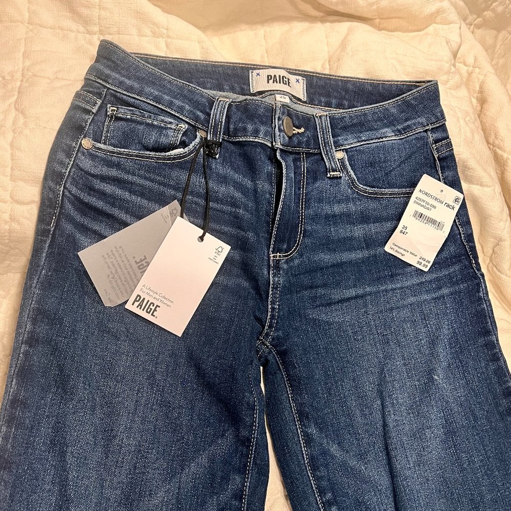 Verdugo Ankle Distressed Hem PAIGE Jeans Size 25
